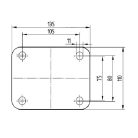 Alumínium Kerék Pur Futófelülettel 150-Es Önbeálló Villával, totálfékkel