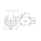 Alumínium Kerék Pur Futófelülettel 250-Es Fixvillás
