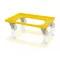 Szállító Roller 61x41 cm poliamid kerékkel 2 forgo 2 fix, sárga