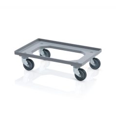 Szállító roller, 2 forgó + 2 fix kerék szürke