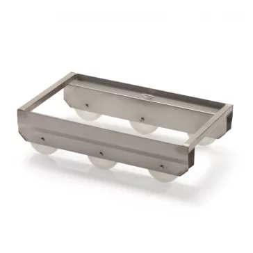   Rozsdamentes Acél Láda Szállító Roller 6 Poliamid Kerékkel