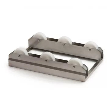   Rozsdamentes Acél Láda Szállító Roller 6 Poliamid Kerékkel