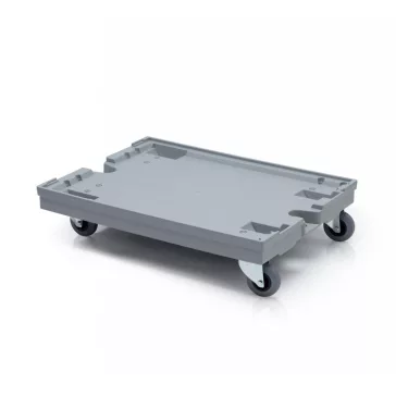   Szállító Roller 80X60cm - 4 Önbeálló Tömörgumi Kerékkel