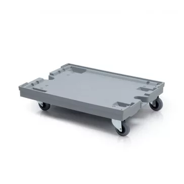   Szállító Roller 80X60cm - 2 Önbeálló+2 Fix Tömörgumi Kerékkel