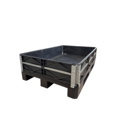 Műanyag raklapkeret 121x81x20,5 4 zsanérral