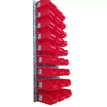 Horganyzott Fali Tartó (991X440mm) Piros Mh5 Dobozokkal