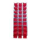 Horganyzott Fali Tartó (991X440mm) Piros Mh5 Dobozokkal