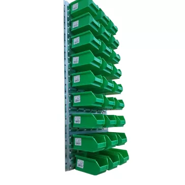 Horganyzott Fali Tartó (991X440mm) Zöld Mh5 Dobozokkal