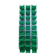 Horganyzott Fali Tartó (991X440mm) Zöld Mh5 Dobozokkal