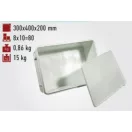 Euro Láda Fedeles 400X300X190 Fehér