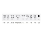 Intézményi szürke nyommentes önbeálló fékes görgő 125-ös