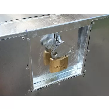   Raklapőr BL, BAU lemezelt (zárható, szétszedhető gitterbox, kaloda)