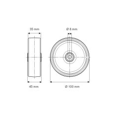 Hőálló Alapkerék 100-As