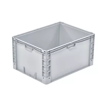   Láda 800x600x420 mm, alja és oldala zárt, megerősített alj, Szürke