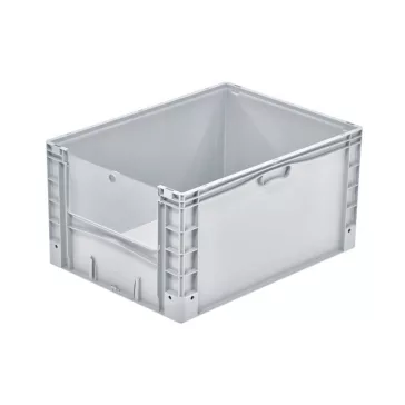   Láda 800x600x420 mm, alja és oldala zárt, megerősített alj, Szürke