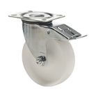 Poliamid, Talpas, Forgó-Fékes görgő, 125 mm, 150 kg