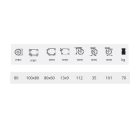 Szürke nyommentes tömörgumis önbeálló totálfékes kerék 80-as