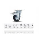 Tömörgumis fémfelnis kerék (80) önbeálló fékes villában