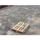 Raklapőr BR, BAU rácsos (zárható, szétszedhető gitterbox, kaloda)