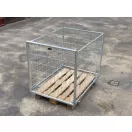 Raklapőr BR, BAU rácsos (zárható, szétszedhető gitterbox, kaloda)