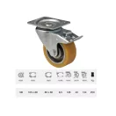 Poluretán, Talpas, Forgó-Fékes görgő, 100 mm, 250 kg