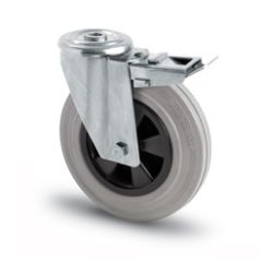   Szürke nyommentes tömörgumis, hátfuratos, forgó-fékes 200-as