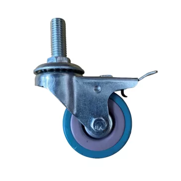   Műszerkocsi kerék, csapos, tömörgumis, 50mm, szürke fékkel