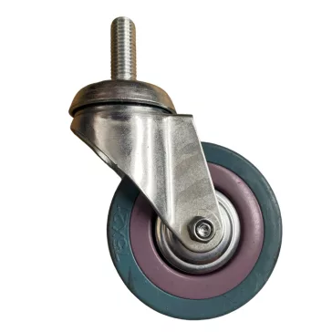 Műszerkocsi kerék, csapos , tömörgumis, 75mm