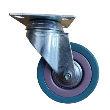   Műszerkocsi kerék, forgó, talplemezes, tömörgumis, 75 mm