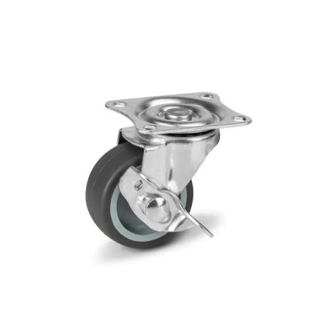 Intézményi, nyommentes talpas, forgó-fékes,  szürke, 40 mm