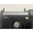 Fekete Acélfelnis görgő, talplemezes, forgó- fékes, polipropilén futófelülettel, 100 mm