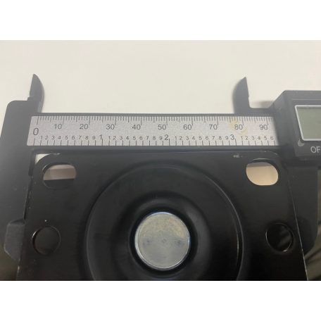 Fekete Acélfelnis görgő, talplemezes, polipropilén futófelülettel, önbeálló, 100 mm