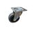 Sötét szürke gumis, Forgó, Nyommentes Görgő,100 mm, 160 Kg