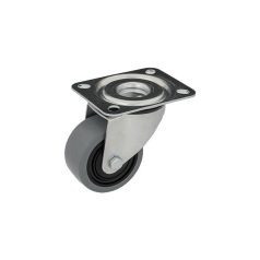Szürke gumis, Forgó, Nyommentes Görgő,125 mm, 200 Kg