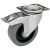 Szürke gumis, Forgó-fékes, Nyommentes Görgő,125 mm, 200 Kg