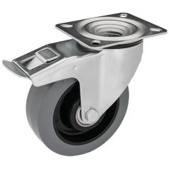 Szürke gumis, Nyommentes, Forgó-fékes, 160 mm, 250 Kg