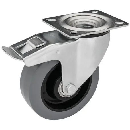 Szürke gumis, Nyommentes, Forgó-fékes, 160 mm, 250 Kg