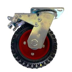 Forgó-fékes, tömörgumis kerék 150kg teherbírás 160mm