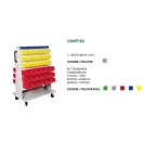 Gurulós Kézi Kocsi, 4 db Réselt Lemezzel, Dobozok Nélkül