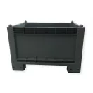 Zárt oldalú 300 l-es műanyag box-konténer, 4 lábas, reg