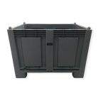 Zárt oldalú 550 l-es box-konténer 4 lábas, reg