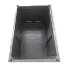 Zárt oldalú 550 l-es box-konténer 4 lábas, reg