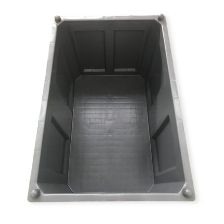 Zárt oldalú 550 l-es box-konténer 4 lábas, reg