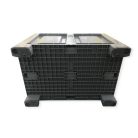 Zárt oldalú 550 l-es box-konténer 4 lábas, reg