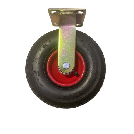 Fémfelnis, fújható molnárkocsi kerék, fix villában, 260 mm, 100 kg