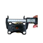 Fekete Acélfelnis görgő, talplemezes, fix, polipropilén futófelülettel, 100 mm