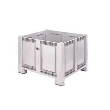 Zárt oldalú 680 l-es box-konténer 4 lábas