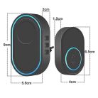 Vezeték nélküli csengő - 39 dallam - CR2032 - AC 220V - fekete