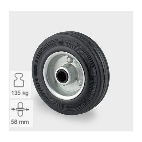 Tömörgumis Fémfelnis Alapkerék (160)