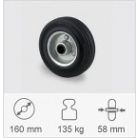 Tömörgumis Fémfelnis Alapkerék (160)